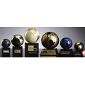 Genuine Marble World Globe Award w/ Cube Base (9")